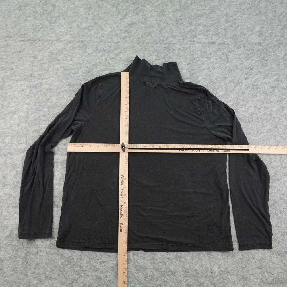 Anthropologie T.la Top Womens Large Black Turtleneck Long Sleeve Casual Pullover_10